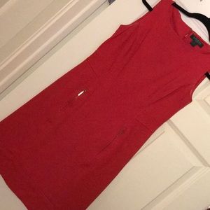 Fitted red Ralph Lauren dress with pocket